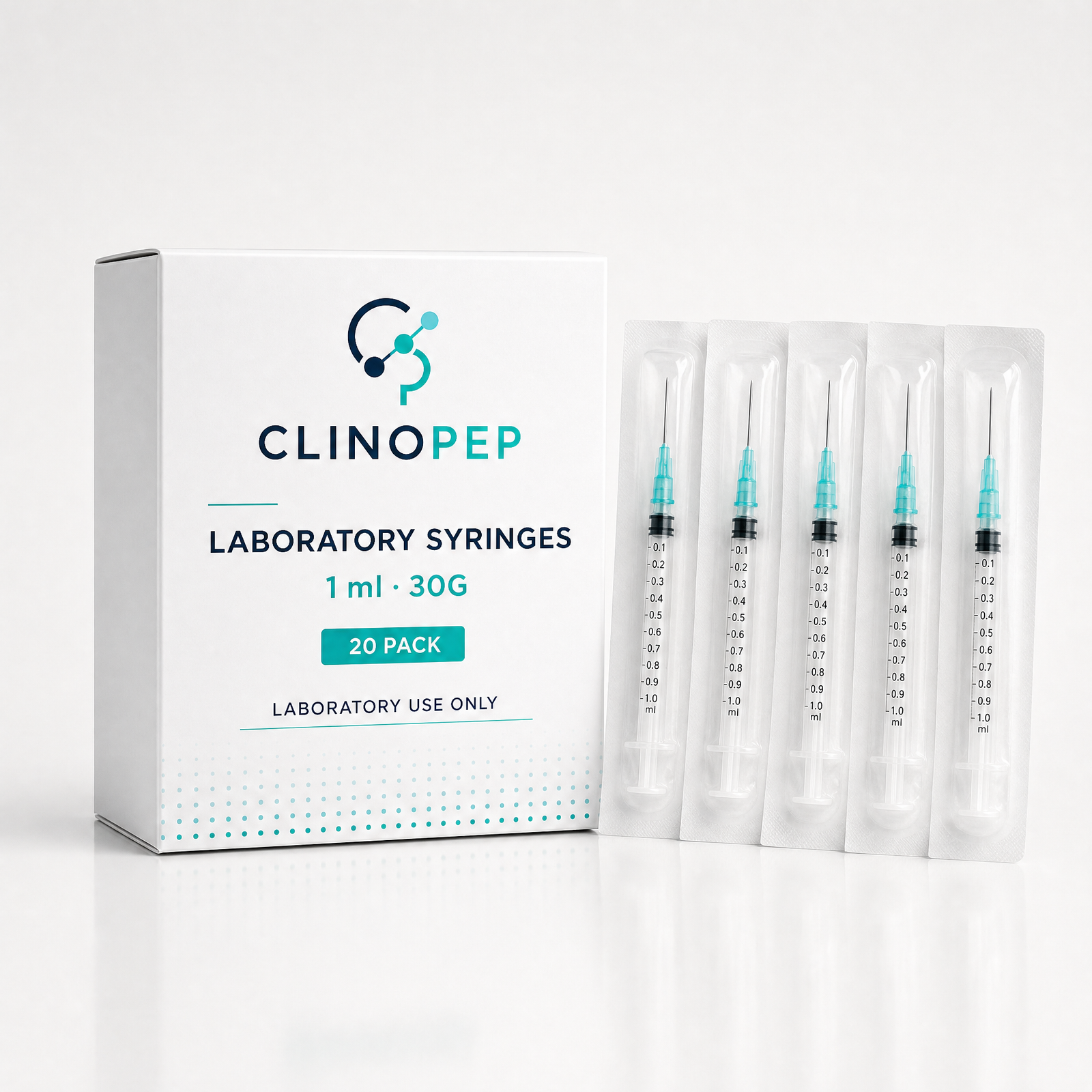 ClinoPep 1ml 30G Laboratory Syringes — 20 Pack research catalog product image